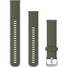 Ремешок GARMIN QUICK RELEASE BAND 20MM MOSS/SILVER